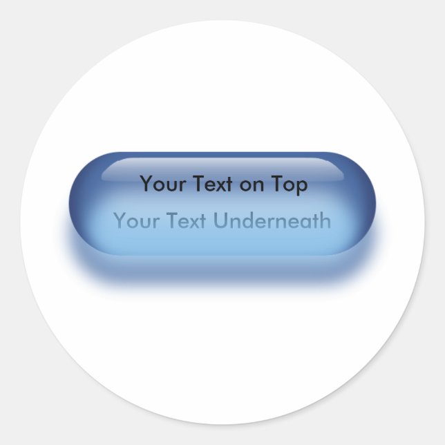 Botão translúcido na etiqueta azul do crachá (Frente)