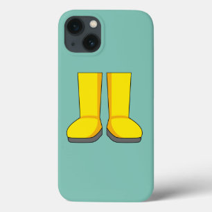 Botas de Borracha Amarela para Chuva