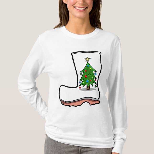 Botas de Campanha de Suéter de Natal Ugly Cajun (Frente)