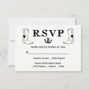 Botas de Cowboy Casamento Country RSVP Western Rus