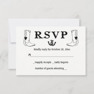 Botas de Cowboy Casamento Country RSVP Western Rus