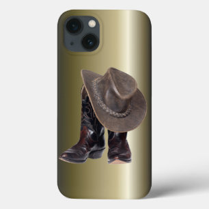 Botas e chapéu de vaqueiro