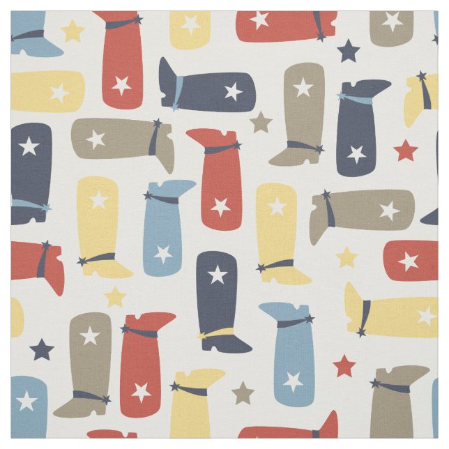 Botas e Tecido de Estrelas Cowboy Bonito (Modelo)