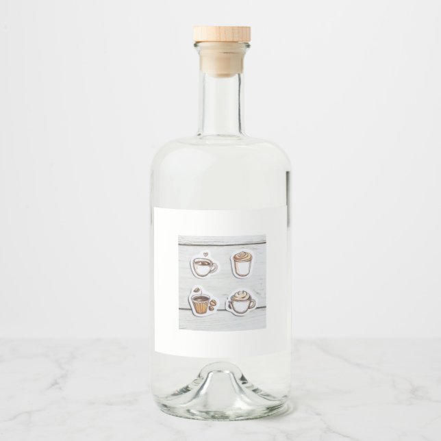 botella con tazas (Frente)