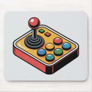 Botões de Arcade Retro Layout Mouse Pad