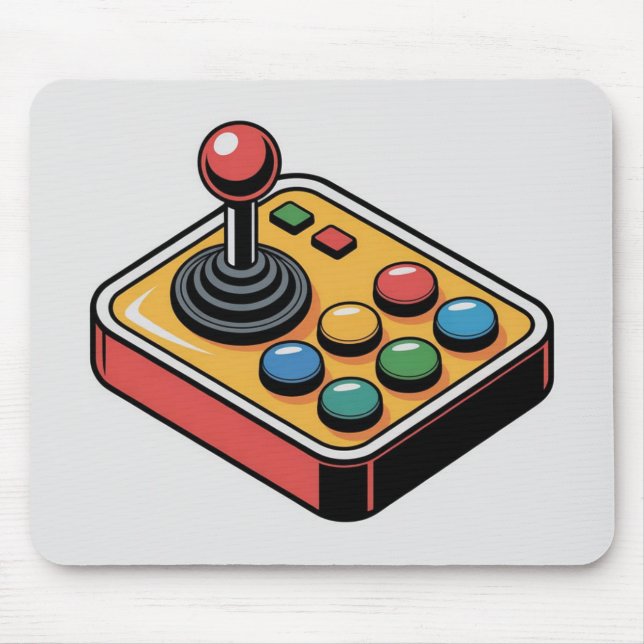 Botões de Arcade Retro Layout Mouse Pad (Frente)