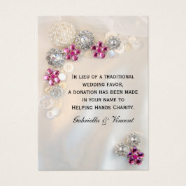 Botões de Diamante Rosa Cor-de-Rosa, Favor de Cari