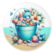 Botões de Gaveta do Shell do Mar de Praia - SRF