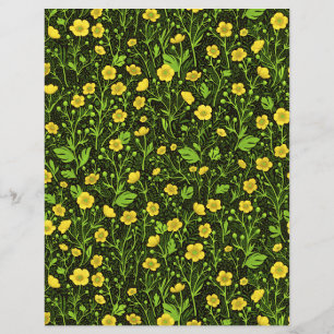 Botões-de-ouro em preto