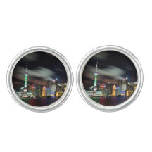 China, Shanghai Skyline por Noite