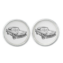 Ilustração 1957 clássica do carro do Bel Air de