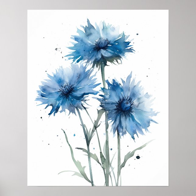 Botões do solteiro Arte da Flor Poster (Frente)