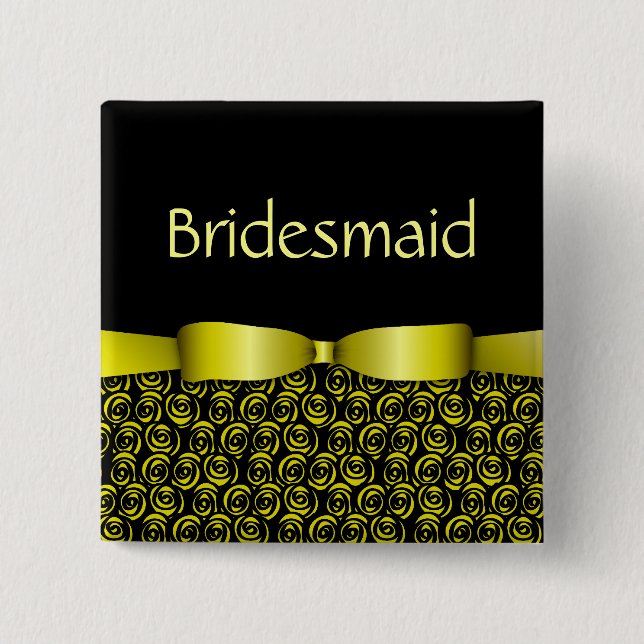 Bóton Quadrado 5.08cm 100 Rosettes que Wedding botões da dama de honra - (Frente)