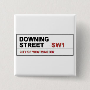Bóton Quadrado 5.08cm 10 Downing Street London Inglaterra