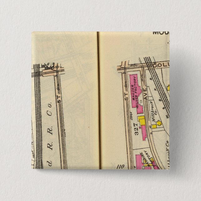 Bóton Quadrado 5.08cm 110111 Mt Vernon (Frente)