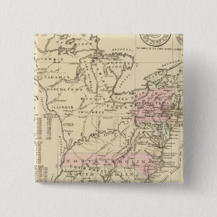 Bóton Quadrado 5.08cm 13 colônias 1776