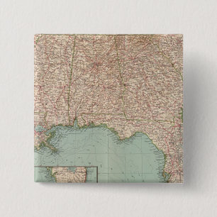 Bóton Quadrado 5.08cm 14546 Ark, Tenn, La, Miss, Fla, Ala, Ga, SC