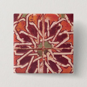 Bóton Quadrado 5.08cm 17: Azulejo de Isnik, século XVI