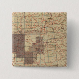 Bóton Quadrado 5.08cm 1876 Mapa de progressos dos inquéritos geográfic