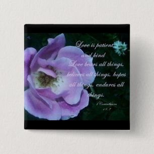 Bóton Quadrado 5.08cm 1 Corinthians 13