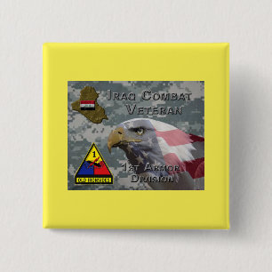 Bóton Quadrado 5.08cm 1rua Armor Div Iraque Combat Veteran