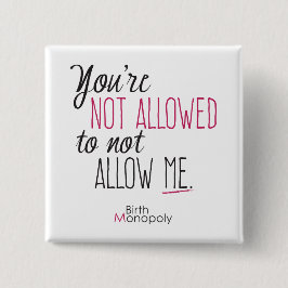 Bóton Quadrado 5.08cm "" 2" não reservado botão quadrado