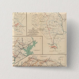 Bóton Quadrado 5.08cm 2d Corps AN Va, campos, piquetes, rotas