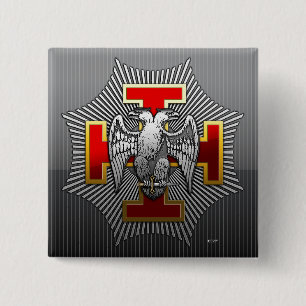 Bóton Quadrado 5.08cm 30o Grau: Cavaleiro Kadosh