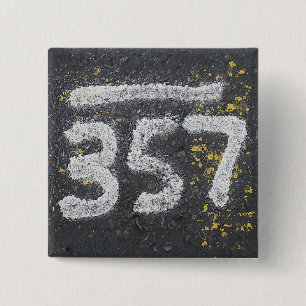 Bóton Quadrado 5.08cm 357 Número de Pedreiro e Número de Anjo