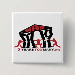 Bóton Quadrado 5.08cm 5 anos botão demais (quadrado)