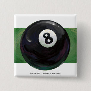 Bóton Quadrado 5.08cm 8 Ball