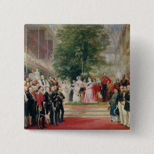 Bóton Quadrado 5.08cm A abertura da grande exposição, 1851-52