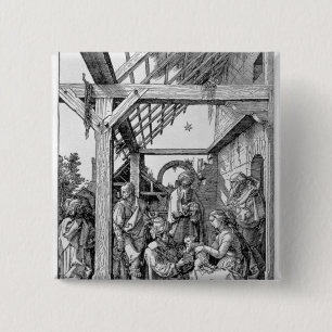 Bóton Quadrado 5.08cm A adoração dos Magi, 1511