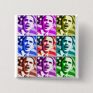 Bóton Quadrado 5.08cm A América nova, presidente Barack Obama .ized