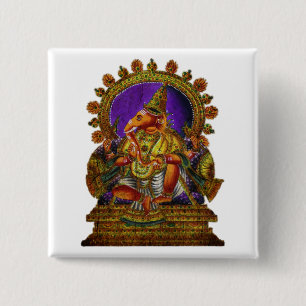 Bóton Quadrado 5.08cm A antiguidade   de Ganesha Deva faz seu próprio f