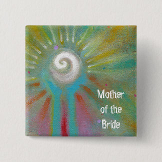 Bóton Quadrado 5.08cm A arte abstracta inspirada colorida personaliza o