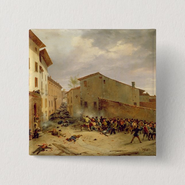 Bóton Quadrado 5.08cm A batalha (Frente)