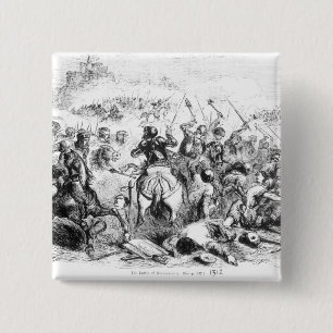 Bóton Quadrado 5.08cm A batalha de Bannockburn em 1314