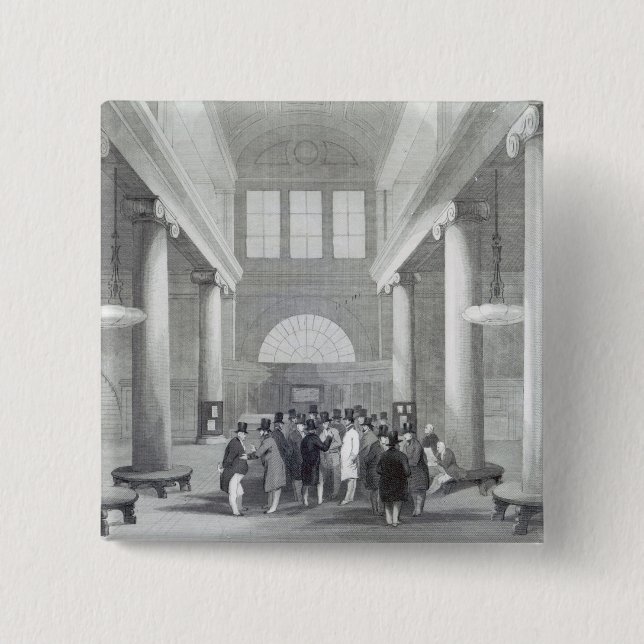 Bóton Quadrado 5.08cm A bolsa de valores (Frente)