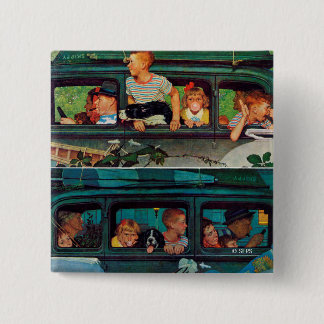 Bóton Quadrado 5.08cm A caminho de Norman Rockwell