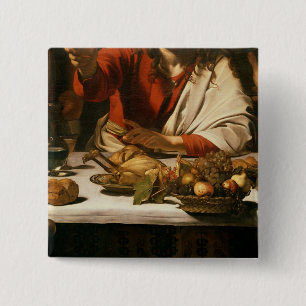 Bóton Quadrado 5.08cm A ceia em Emmaus, 1601
