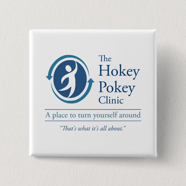 Bóton Quadrado 5.08cm A clínica do Pokey de Hokey (Frente)