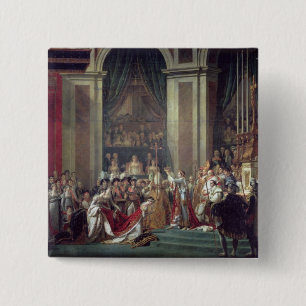 Bóton Quadrado 5.08cm A consagração e o Josephine de Napoleon