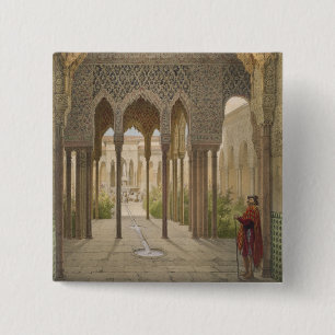 Bóton Quadrado 5.08cm A corte dos leões, o Alhambra, Granada, 185