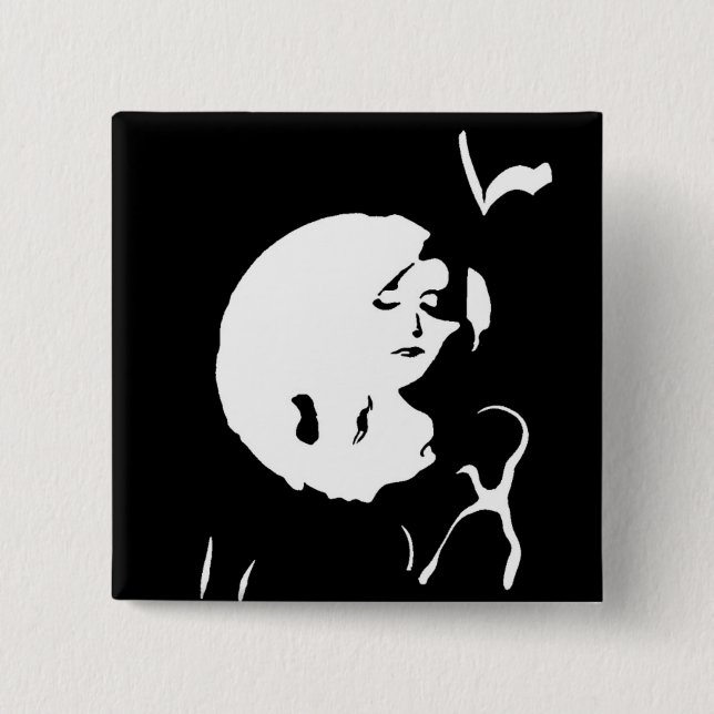 Bóton Quadrado 5.08cm A Dama (Frente)