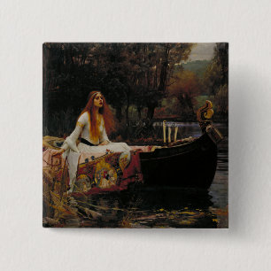 Bóton Quadrado 5.08cm A Dama de Shalott: Uma História de Fantasma Céltic