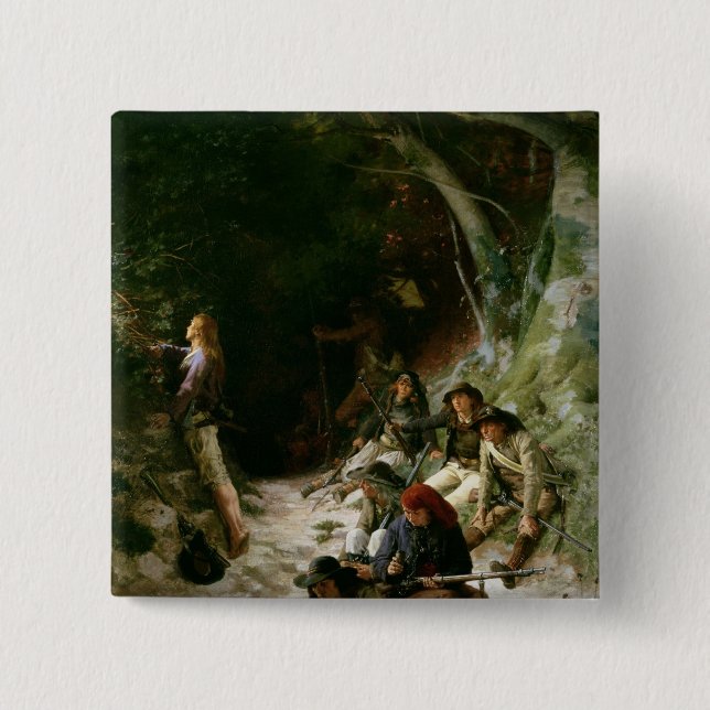 Bóton Quadrado 5.08cm A emboscada (Frente)