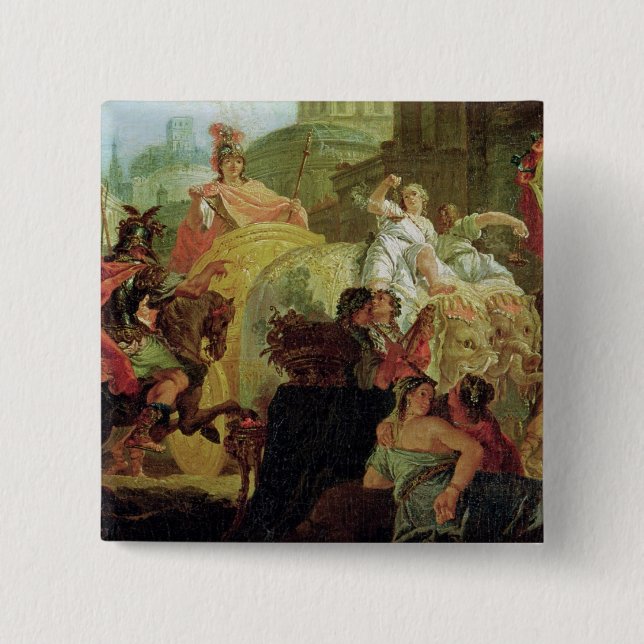 Bóton Quadrado 5.08cm A entrada de Alexander o excelente (Frente)