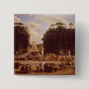 Bóton Quadrado 5.08cm A entrada de Napoleon e de Marie-Louise