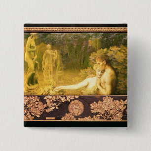 Bóton Quadrado 5.08cm A época dourada, 1897-98